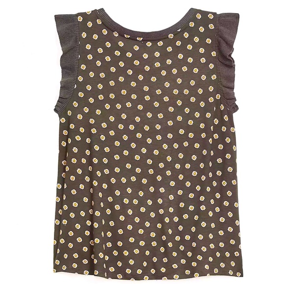 NWT | LOFT | Petite Rib Trim Mixed Media Shell - Picture 2 of 3